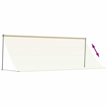Tenda da Sole Retrattile Crema 350x150 cm in Tessuto e Acciaio | homemem39