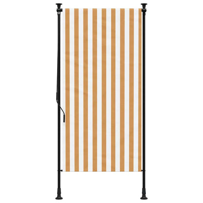 Tenda a Rullo Esterno Arancio Bianca 100x270cm Tessuto Acciaio