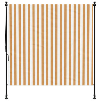 Tenda a Rullo Esterno Arancio Bianca 200x270cm Tessuto Acciaio | homemem39