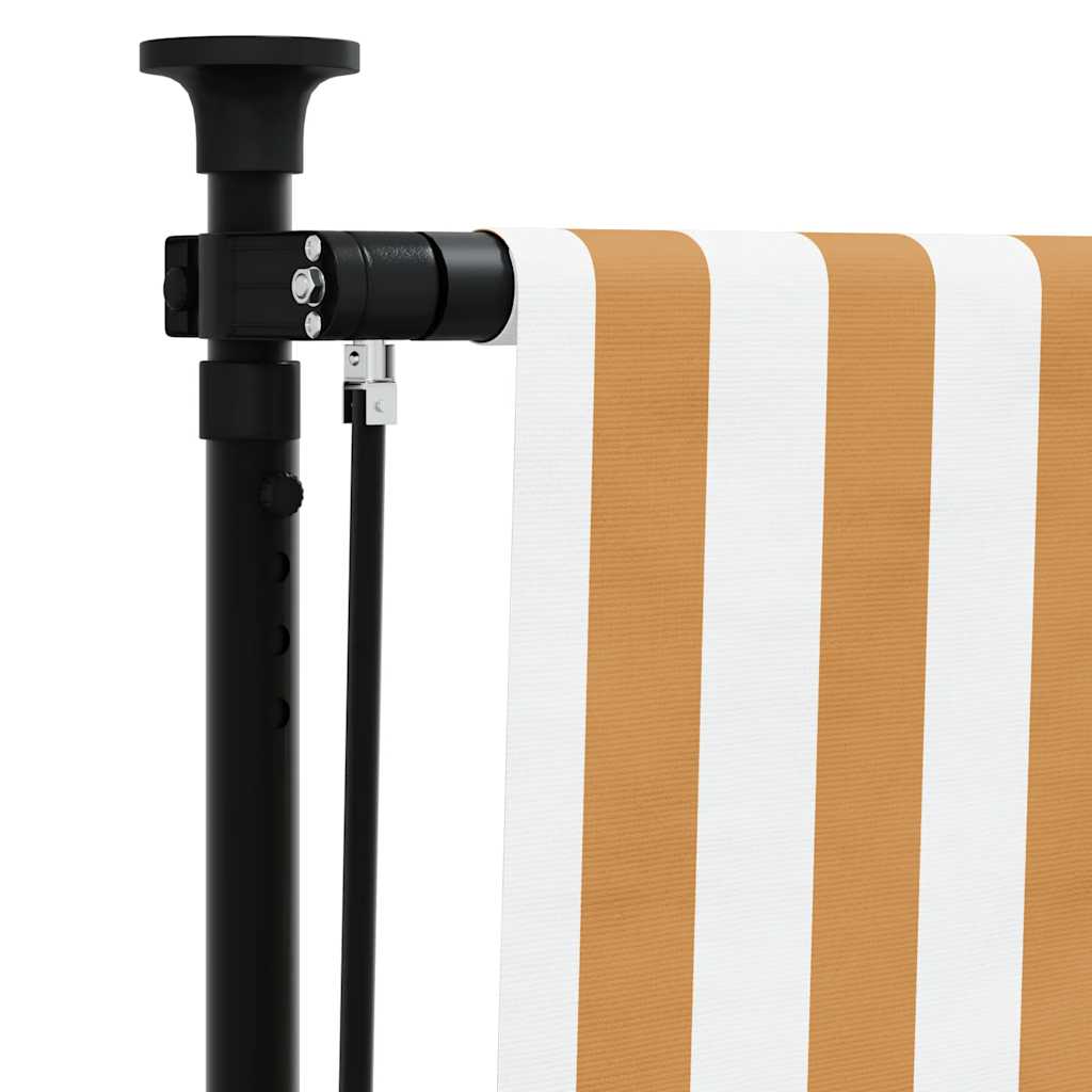 Tenda a Rullo Esterno Arancio Bianca 200x270cm Tessuto Acciaio | homemem39