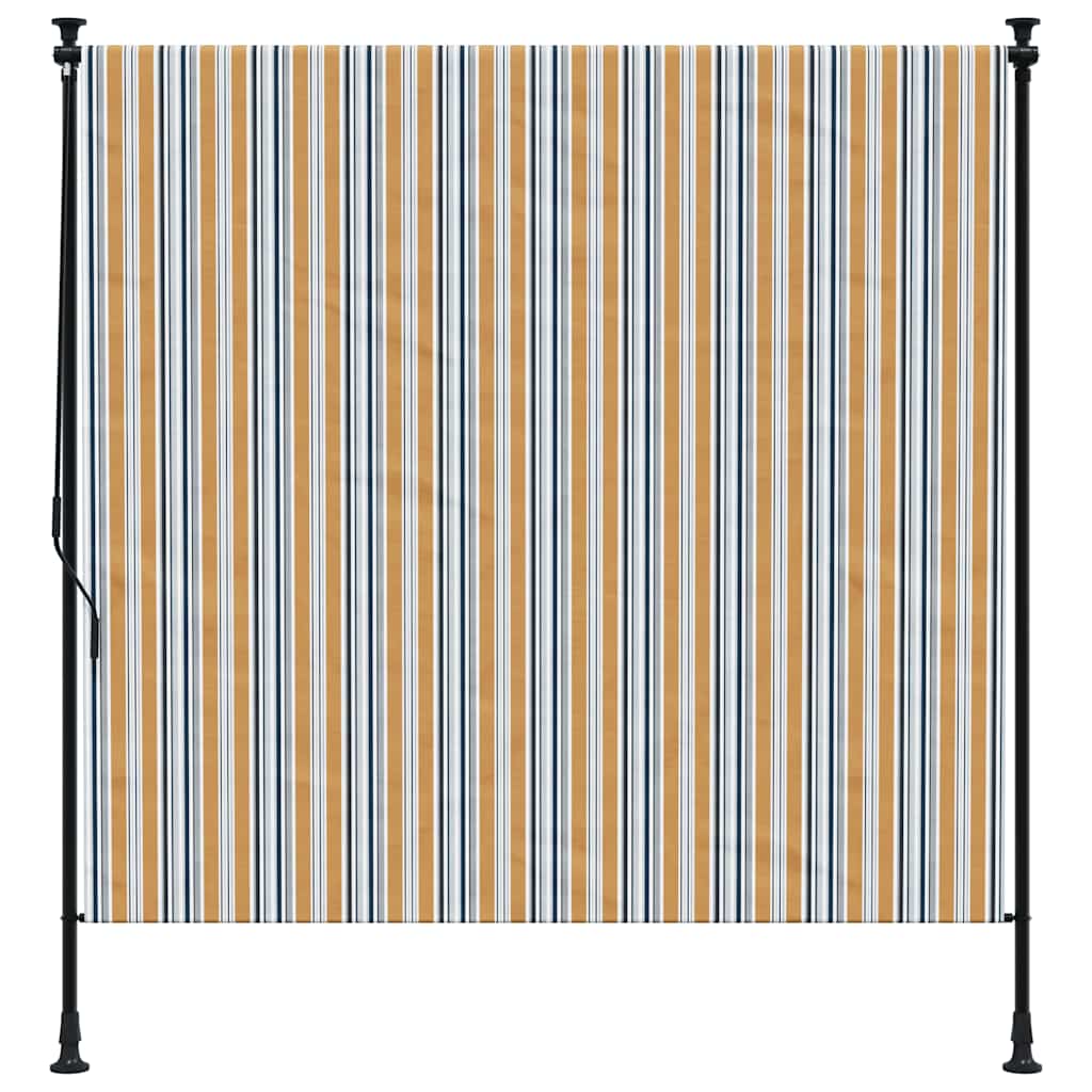 Tenda a Rullo Esterno Gialla e Bianca 200x270cm Tessuto Acciaio | homemem39