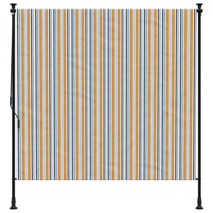 Tenda a Rullo Esterno Gialla e Bianca 200x270cm Tessuto Acciaio | homemem39
