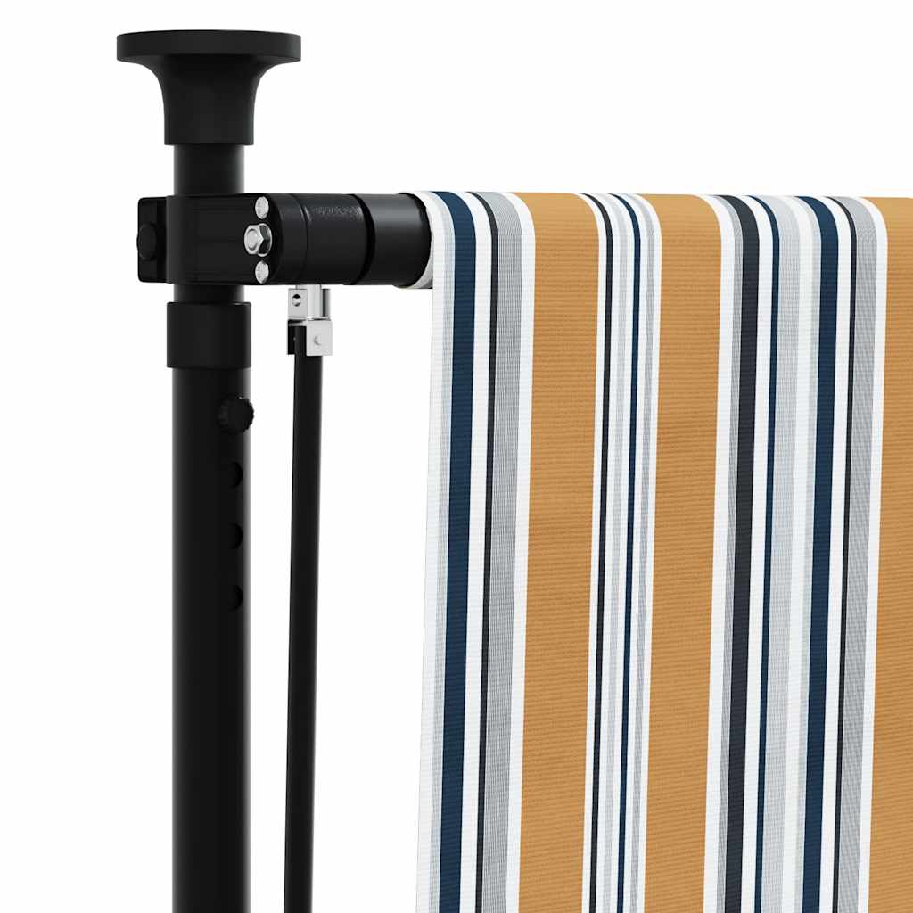 Tenda a Rullo Esterno Gialla e Bianca 200x270cm Tessuto Acciaio | homemem39