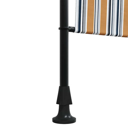 Tenda a Rullo Esterno Gialla e Bianca 200x270cm Tessuto Acciaio | homemem39