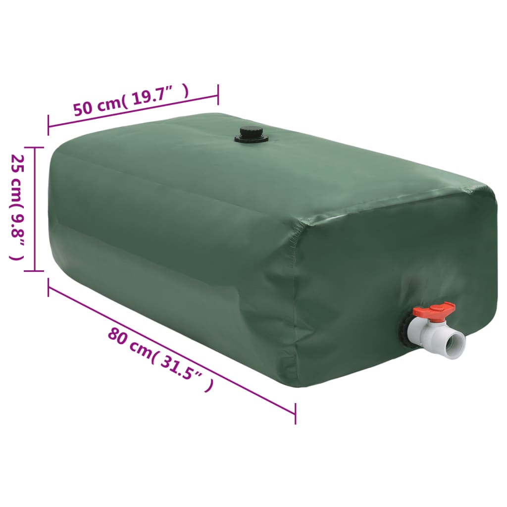 Serbatoio Acqua con Rubinetto Pieghevole 100 L in PVC | homemem39