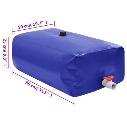 Serbatoio Acqua con Rubinetto Pieghevole 100 L in PVC | homemem39