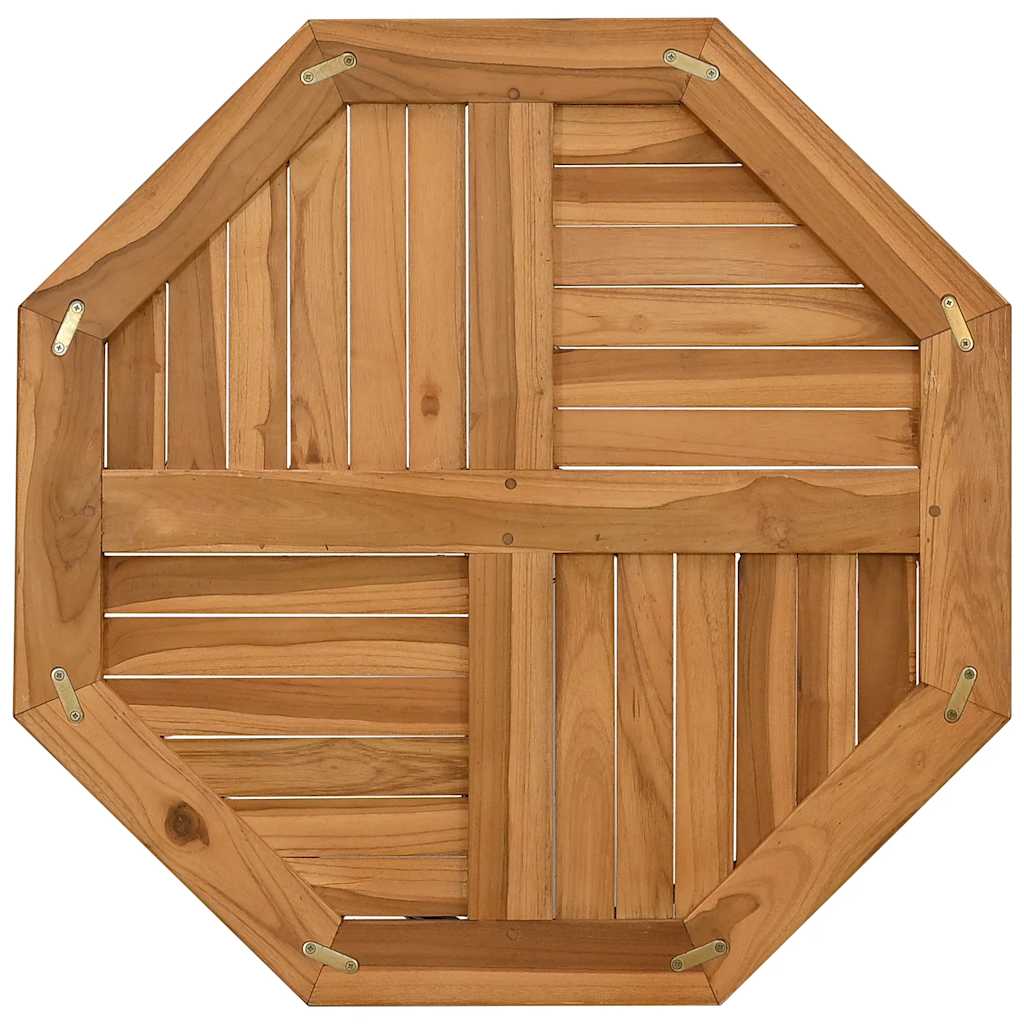 Piano per Tavolo 70x70x2,5 cm Ottagonale Legno Massello di Teak