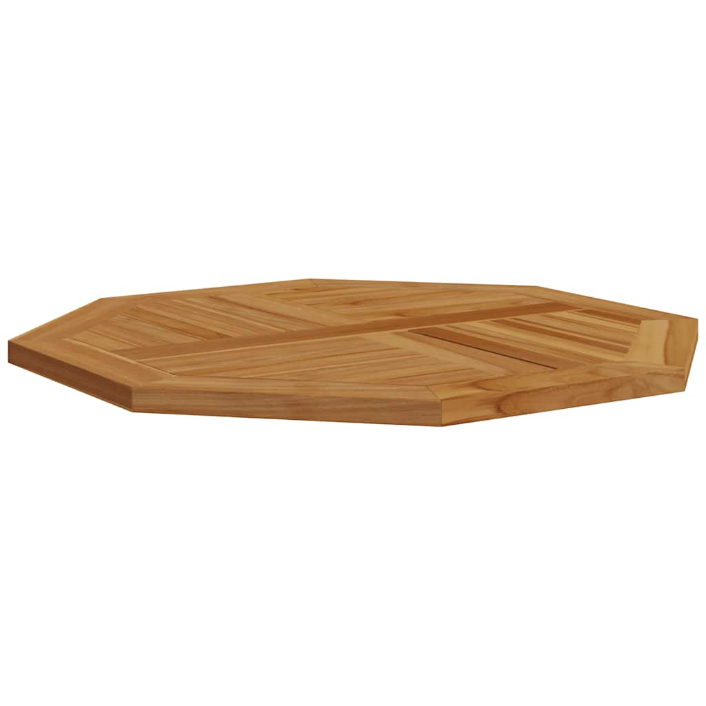 Piano per Tavolo 80x80x2,5 cm Ottagonale Legno Massello di Teak