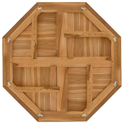 Piano per Tavolo 80x80x2,5 cm Ottagonale Legno Massello di Teak