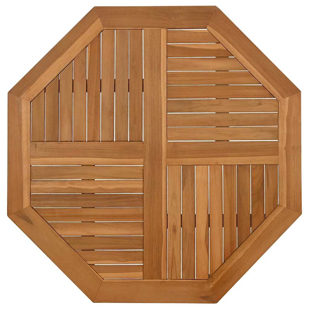 Piano per Tavolo 90x90x2,5 cm Ottagonale Legno Massello di Teak
