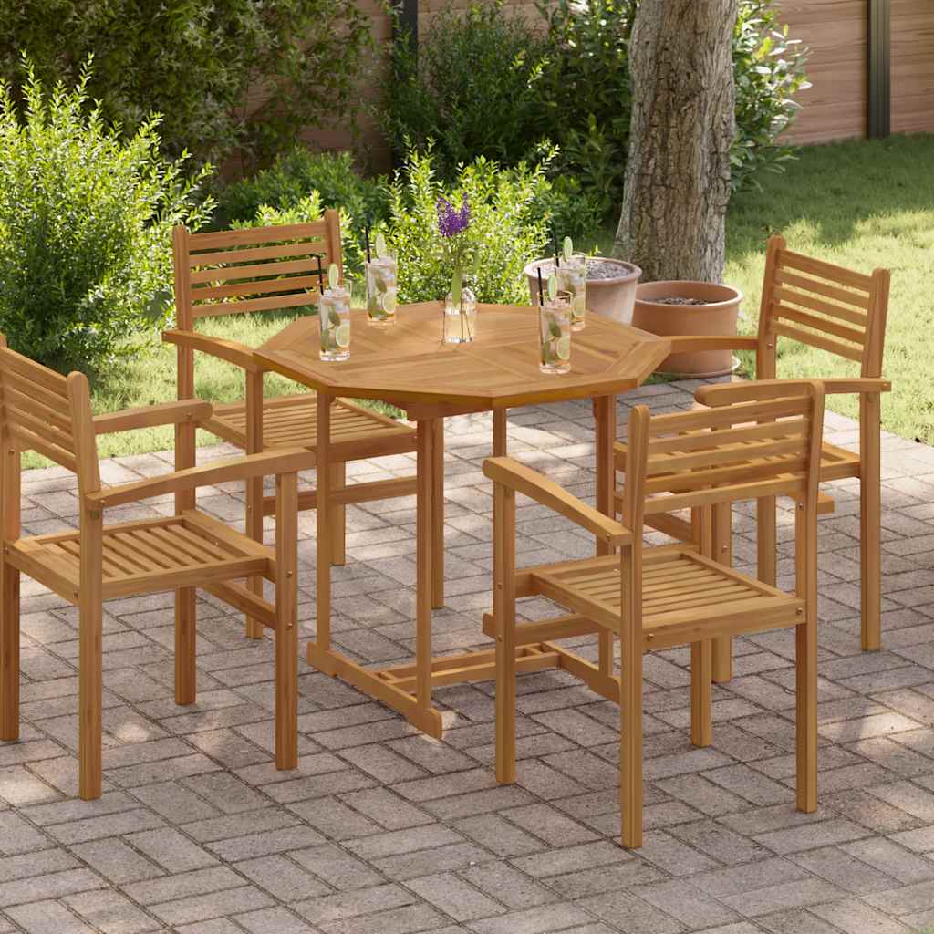 Piano per Tavolo 90x90x2,5 cm Ottagonale Legno Massello di Teak