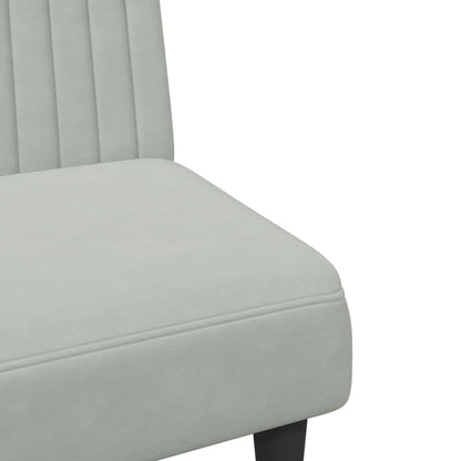 Set di Divani 2 pz Grigio Chiaro in Velluto - homemem39