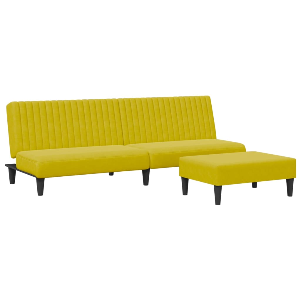 Set di Divani 2 pz Giallo in Velluto - homemem39