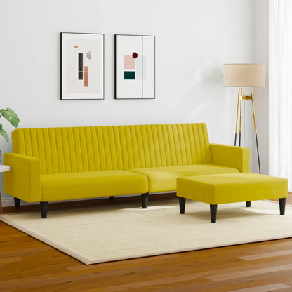 Set di Divani 2 pz Giallo in Velluto - homemem39