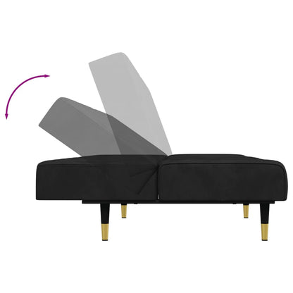 Set di Divani 2 pz Nero in Velluto - homemem39