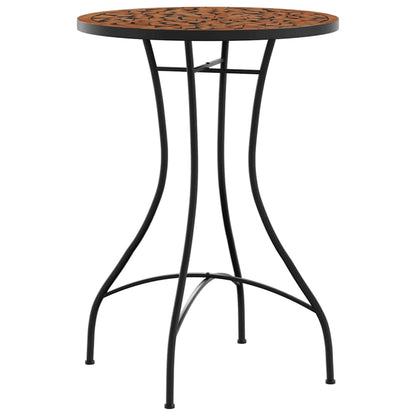 Set da Bistrot con Mosaico Terracotta e Ferro e Ceramica