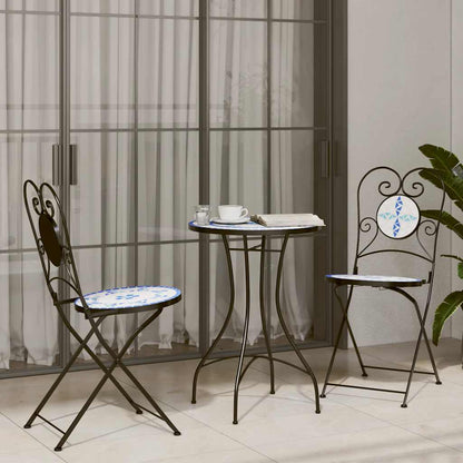 Set da Bistrot con Mosaico e in Ferro e Ceramica