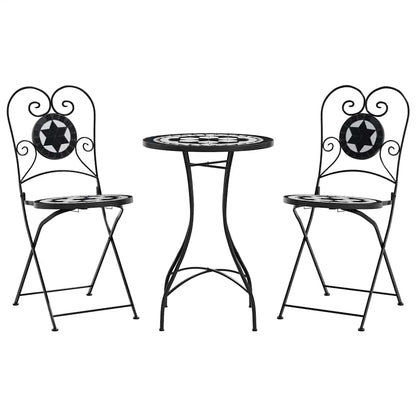 Set da Bistrot con Mosaico e in Ferro e Ceramica