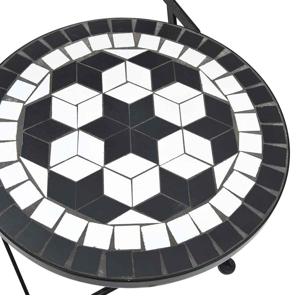 Set da Bistrot con Mosaico e in Ferro e Ceramica