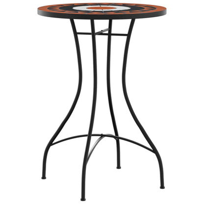 Set da Bistrot con Mosaico Terracotta e Ferro e Ceramica
