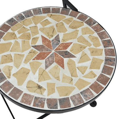 Set da Bistrot con Mosaico Terracotta e Ferro e Ceramica