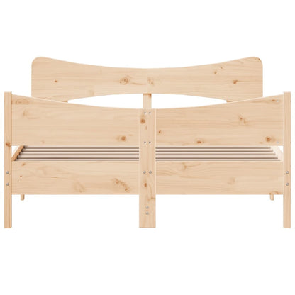 Bed frame with headboard 160x200 cm in solid pine wood