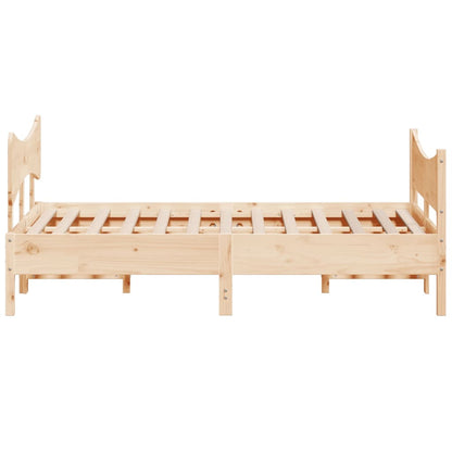 Bed frame with headboard 160x200 cm in solid pine wood