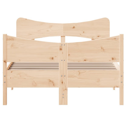 Bed frame with headboard 120x190 cm in solid pine wood