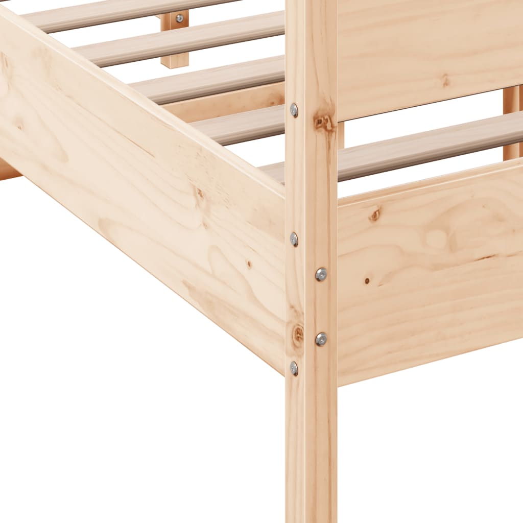 Bed frame with headboard 120x190 cm in solid pine wood