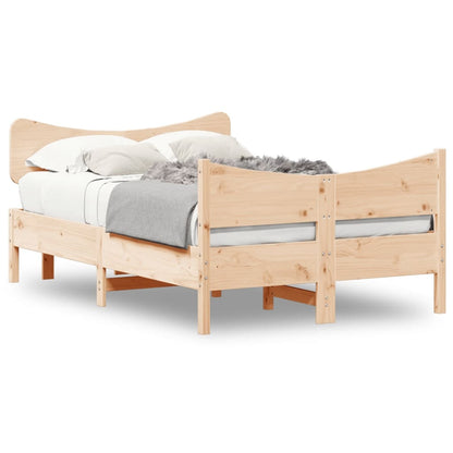 Bed frame with headboard 120x190 cm in solid pine wood