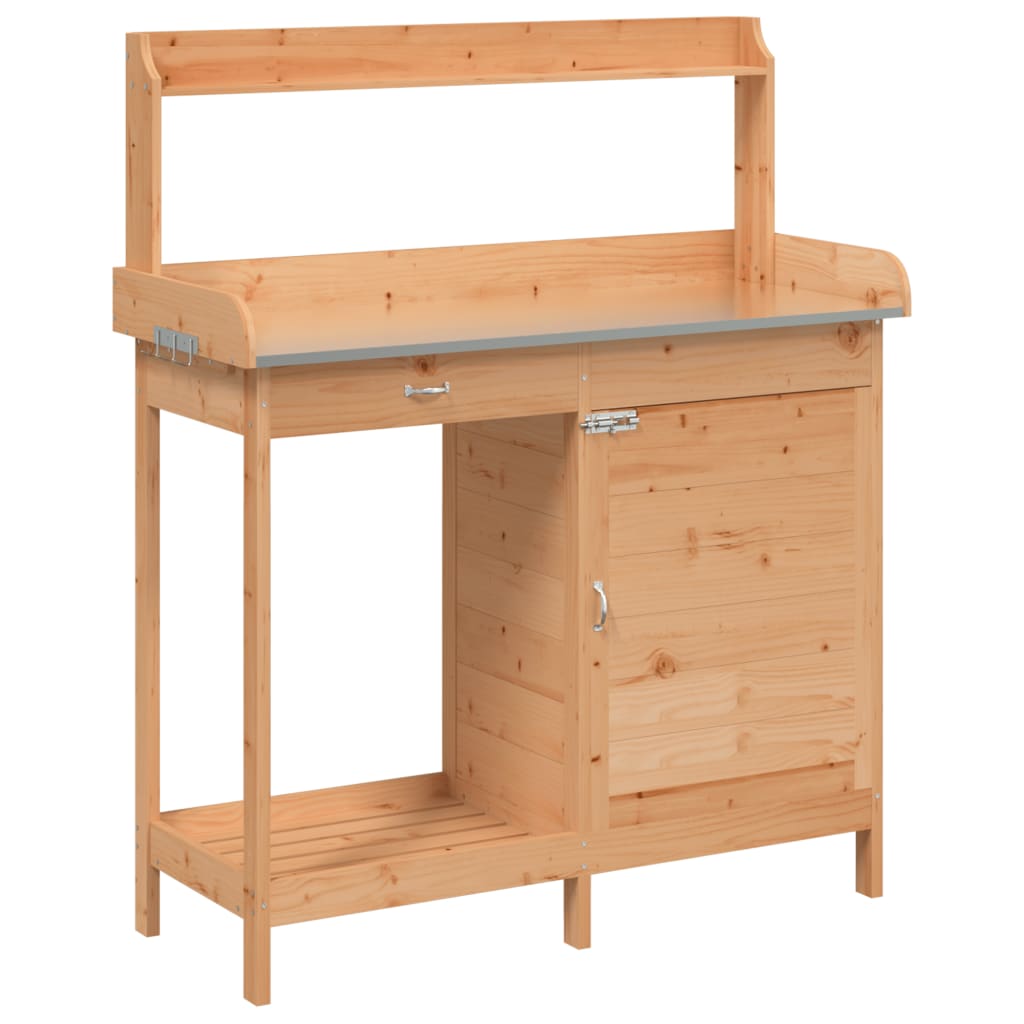 Tavolo Invaso Mobile Marrone 110,5x45x124,5cm Massello Abete