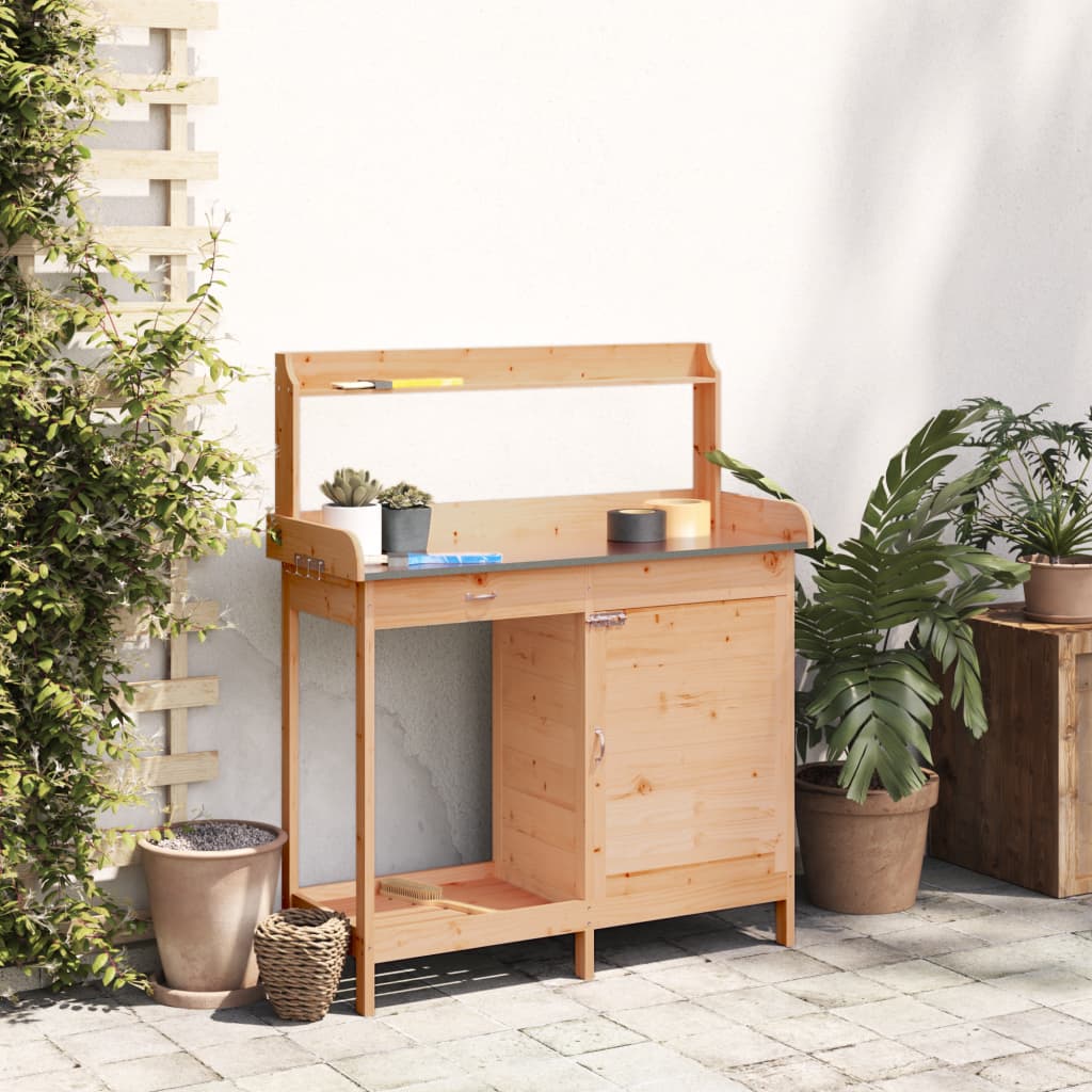 Tavolo Invaso Mobile Marrone 110,5x45x124,5cm Massello Abete | homemem39