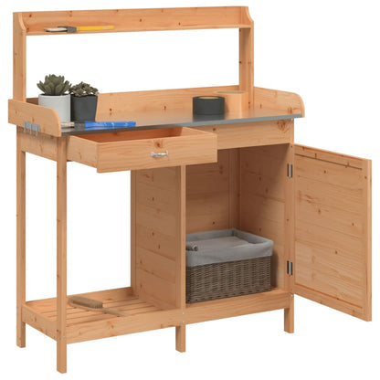 Tavolo Invaso Mobile Marrone 110,5x45x124,5cm Massello Abete | homemem39