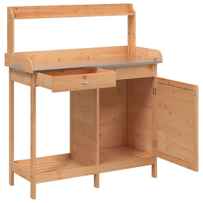 Tavolo Invaso Mobile Marrone 110,5x45x124,5cm Massello Abete | homemem39