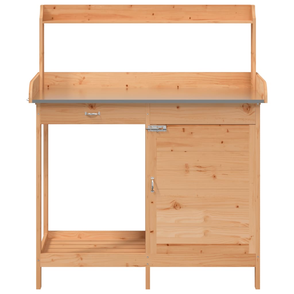 Tavolo Invaso Mobile Marrone 110,5x45x124,5cm Massello Abete | homemem39