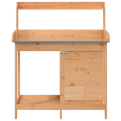 Tavolo Invaso Mobile Marrone 110,5x45x124,5cm Massello Abete | homemem39