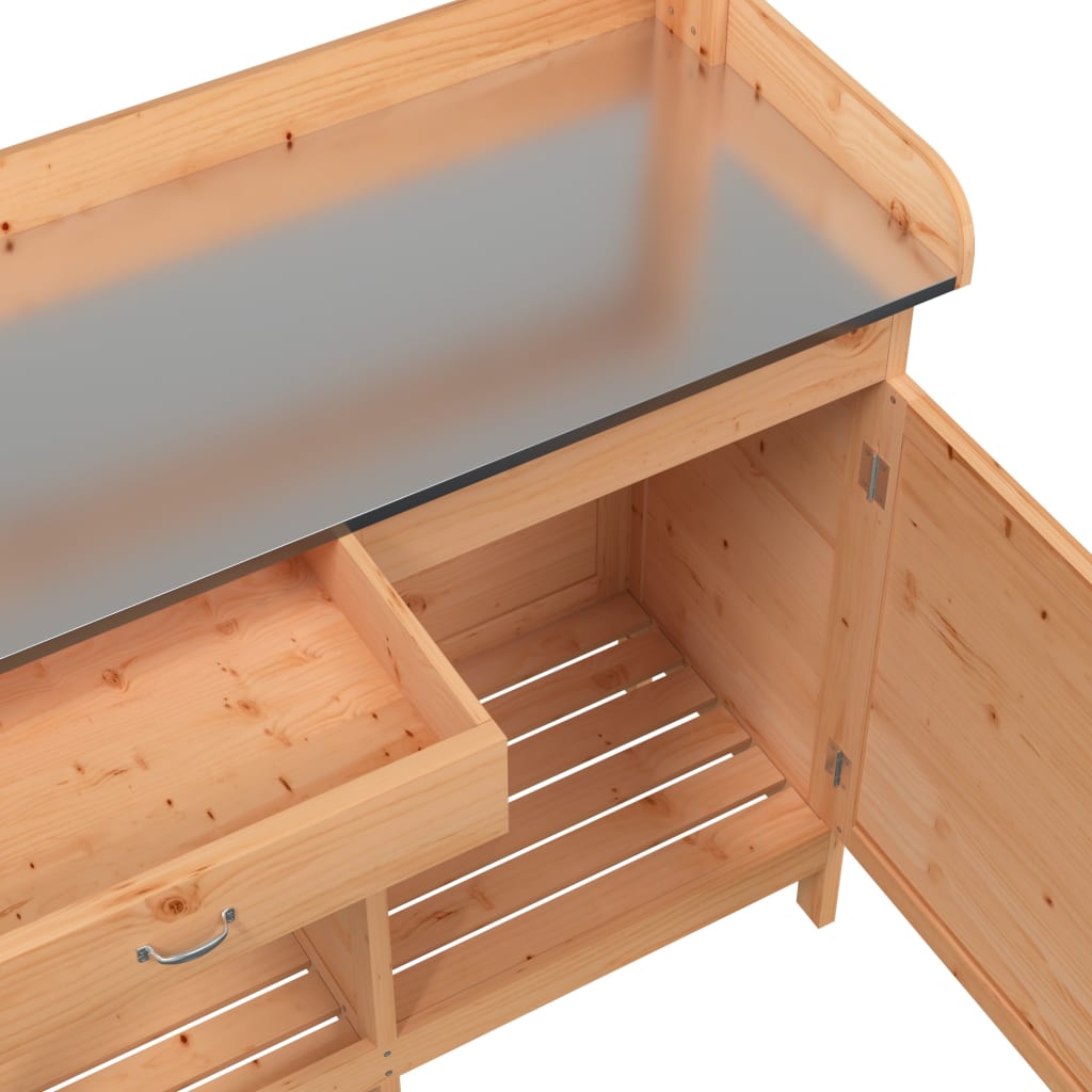 Tavolo Invaso Mobile Marrone 110,5x45x124,5cm Massello Abete | homemem39
