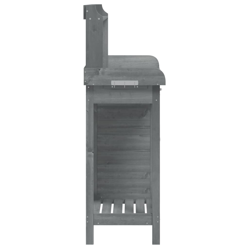 Tavolo Invaso con Mobile Grigio 110,5x45x124,5cm Massello Abete | homemem39