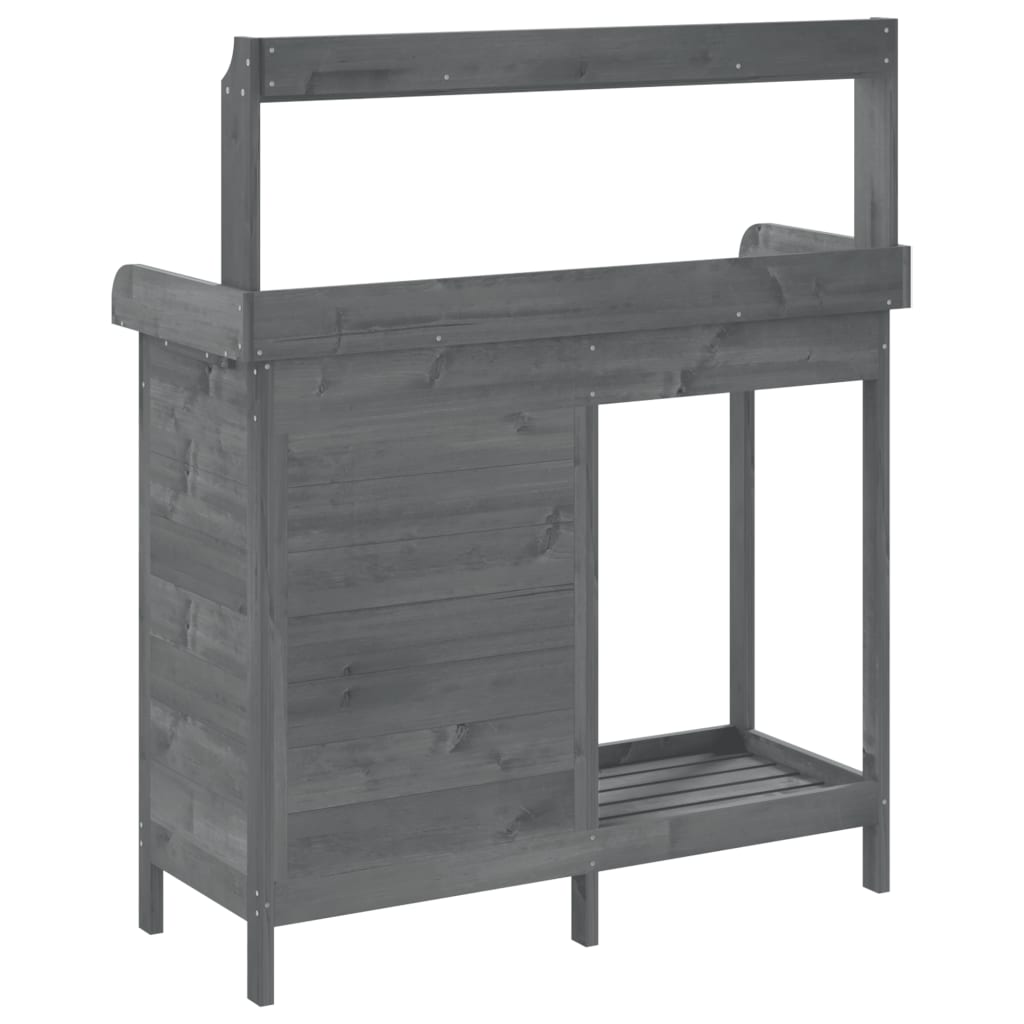 Tavolo Invaso con Mobile Grigio 110,5x45x124,5cm Massello Abete | homemem39
