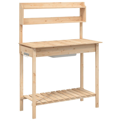 Tavolo Invaso con Lavello 47,5x44x139,5 cm Massello Abete | homemem39