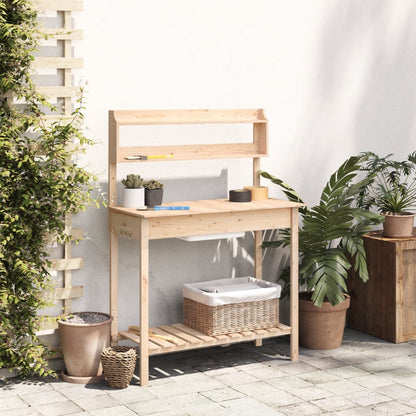 Tavolo Invaso con Lavello 47,5x44x139,5 cm Massello Abete | homemem39