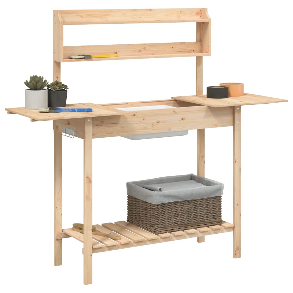 Tavolo Invaso con Lavello 47,5x44x139,5 cm Massello Abete | homemem39