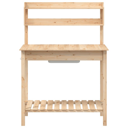 Tavolo Invaso con Lavello 47,5x44x139,5 cm Massello Abete | homemem39