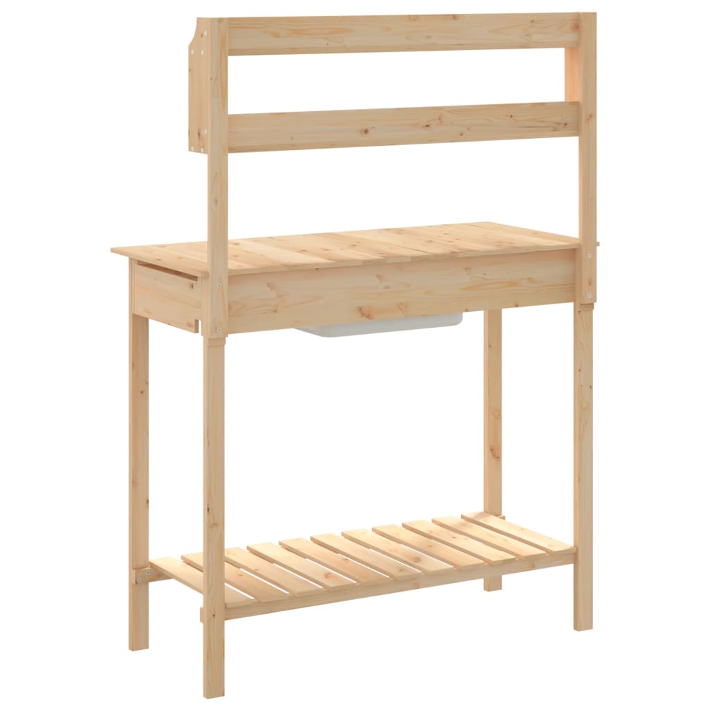 Tavolo Invaso con Lavello 47,5x44x139,5 cm Massello Abete | homemem39