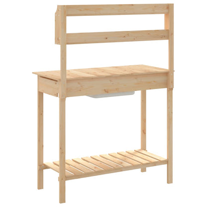 Tavolo Invaso con Lavello 47,5x44x139,5 cm Massello Abete | homemem39