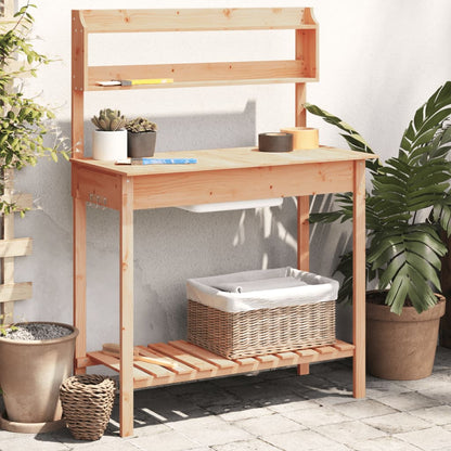 Tavolo Invaso con Lavello Marrone 147,5x44x139,5 Massello Abete | homemem39