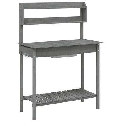 Tavolo Invaso con Lavello Grigio 147,5x44x139,5 Massello Abete | homemem39