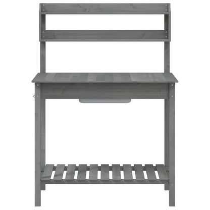 Tavolo Invaso con Lavello Grigio 147,5x44x139,5 Massello Abete | homemem39