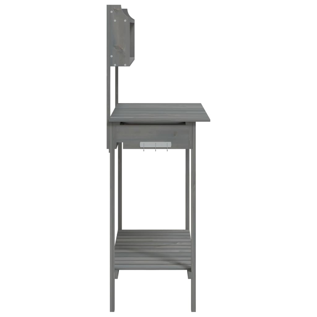Tavolo Invaso con Lavello Grigio 147,5x44x139,5 Massello Abete | homemem39