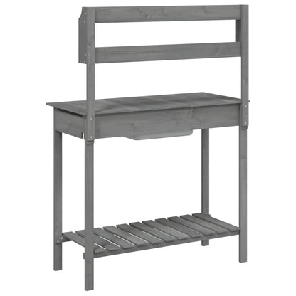 Tavolo Invaso con Lavello Grigio 147,5x44x139,5 Massello Abete | homemem39
